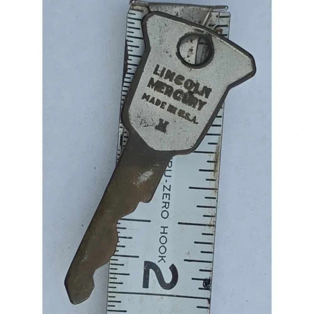 Vintage Lincoln Mercury Car Key Made in USA Metal Fob Emblem